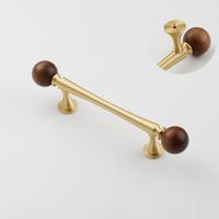 Gagang & Kenop Lemari Antik Klasik dari Tembaga Kuningan dan Kayu Walnut untuk Sistem Lemari Walk-In & Perabotan