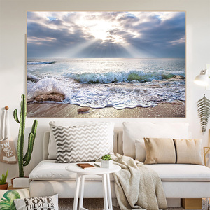 Paesaggio naturale tela pittura paesaggi marini poster Nordic Sunset stampa arte moderna immagine da parete per <span class=keywords><strong>soggiorno</strong></span> galleria Decor - Product Image 6