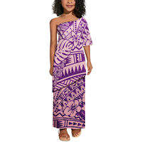 Ensemble robe 2 pièces pour enfant Vêtements à motif polynésien pour filles Église fidjienne Samoa Robes Puletasi pour enfants Style insulaire