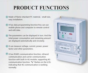 Thông minh trả trước kỹ thuật số AC 220 vôn kế 3 giai đoạn Meter hiện tại biến áp với wifi RS485 nhà năng lượng tiêu thụ Meter - Product Image 6