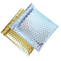 Bolsas de plástico para correo de burbujas autoadhesivas, de papel metálico sobre acolchado, muestra gratis, bolsa de burbujas recubierta de aluminio para mensajería