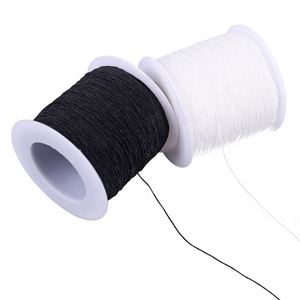 Offre Spéciale – Fil Élastique de Couture Torsadé Couleur Vive 0,3 mm (Polyester + Nylon) Blanc & Noir pour Sacs et Vêtements - Product Image 2