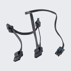 Câble adaptateur multiprise SCONDAR PCI-e 6 broches mâle vers 4 Molex IDE 4 broches LP4 pour <span class=keywords><strong>ventilateur</strong></span>, alimentation GPU, convertisseur de port pour Corsair - Product Image 2