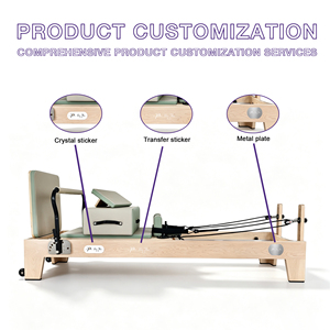 Appareil <span class=keywords><strong>de</strong></span> Pilates Reformer en bois pour studios professionnels, centres <span class=keywords><strong>de</strong></span> fitness commerciaux, renforcement musculaire, flexibilité, mobilité - Product Image 5