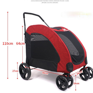 Poussette pliable <span class=keywords><strong>pour</strong></span> animaux de compagnie, <span class=keywords><strong>chariot</strong></span> de transport <span class=keywords><strong>pour</strong></span> chiens, chats et chiots, avec 6 roulettes - Product Image 6