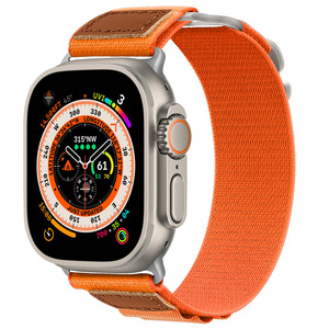 <span class=keywords><strong>Correa</strong></span> de reloj de nailon de poliéster de cuero con doble hebilla para <span class=keywords><strong>Apple</strong></span> Iwatch Ultra Alpine Loop 49mm 45mm Series 10 9 <span class=keywords><strong>Correa</strong></span> deportiva ajustable - Product Image 3