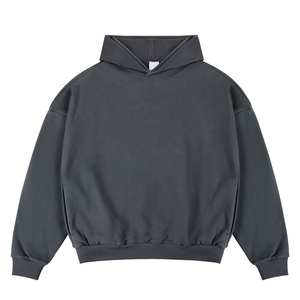 Jersey grueso francés Terry de gran tamaño Baggy Hoodie hombres de alta calidad de algodón en blanco 450 GSM Hoodie diseño personalizado - Product Image 3