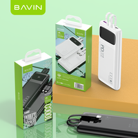 BAVIN 10000MAH PC008S 20W PD charge rapide PD portable voyage en plein air USB type c cellule téléphone portable banque d'alimentation portable
