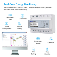 Eastron SDM530Y Medidor de Energía Bidireccional de Alta Precisión, Alarma de Energía Lo-Lo, Clase 0, con Software EEM, 2, 2, 1, 2