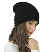 Su ordinazione delle donne e degli uomini Distintivo caldo slouchy cranio di skateboard maglia beanie 100% cashmere cappello