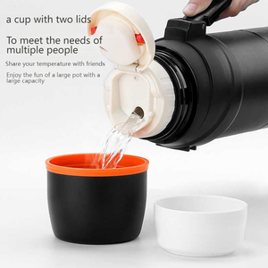 Tùy Chỉnh 304 Thép Không Gỉ Du Lịch Ngoài Trời Cắm Trại Xe Xách Tay Double-Xử Lý Chai Nước Với Công Suất Lớn - Product Image 2