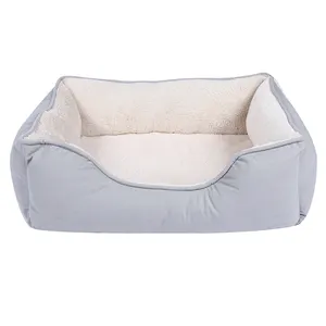 Yüksek kaliteli kare bellek köpük yıkanabilir küçük boy çıkarılabilir açık yaz nefes sakinleştirici kedi yatak köpek kanepesi