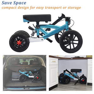 विकलांग लोगों के लिए सुविधाजनक और सुरक्षित घुटने वॉकर डिस्क ब्रेक काम करने वाली मदद घुटने स्कूटर - Product Image 2