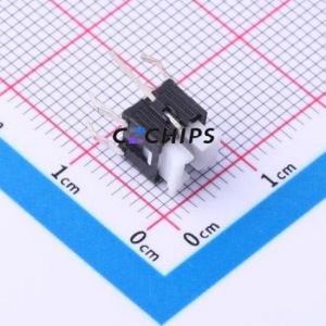 TM-004-D2-04 Tactile Switch Through hole Component (THT),6x6mm Switch Single Pole Single Throw Round Button 2.6N Through Hole - Product Image 1