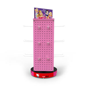 Étagère d'affichage à panneaux perforés robuste sur mesure à 4 côtés Support rotatif métallique pour les étagères de supermarchés de vente au détail - Product Image 3