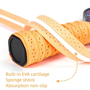 Bande de revêtement de raquette en mousse EVA perforée, respirante, antidérapante et absorbant la transpiration pour le <span class=keywords><strong>tennis</strong></span>, le badminton, le pickleball et le <span class=keywords><strong>tennis</strong></span> de table - Product Image 4