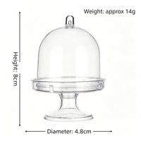 Boîte d'emballage alimentaire transparente dorée en plastique faite à la main, en forme de plateau, pour bonbons, friandises, cadeaux, mariage, anniversaire, sucre