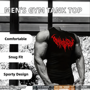 Camiseta Deportiva sin Mangas de Compresión Gótica para Hombre, Spandex/Poliéster, 180g, Tejido Transpirable, Ecológico, de Secado Rápido y Cómodo - Product Image 2