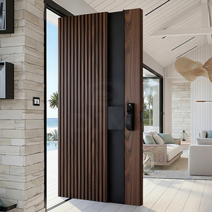 Cina top factory customizzazione moderne porte per la casa di sicurezza esterne in <span class=keywords><strong>legno</strong></span> massello porte pivot per la casa d'ingresso porte esterne - Product Image 3