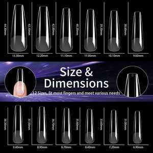 Boîte de 240 capsules d'ongles américains en amande, capsules d'ongles complètes ovales courtes, système d'extension d'ongles, vente chaude, ballerine, cercueil - Product Image 6