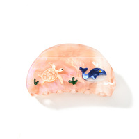 Pince à cheveux en acétate Série Océan pour femme – Design polyvalent et tendance, pince requin tridimensionnelle, sensation haut de gamme, pour coiffures élégantes