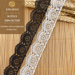 Mariage coeur vérifier dentelle Teim mariée Crochet poitrine dentelle coupe broderie ourlet Kace garniture pétoncle Polyester lacets de chaussures - Product Image 1