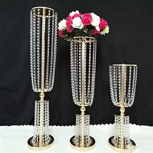 Ornements de rideau de perles en cristal de luxe Valor, accessoires de scène en fer forgé, décorations de chemin de cérémonie de mariage de style nouveau - Product Image 1