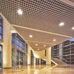 Perforated lattice custom interior decoration aluminum Grid mesh ceiling