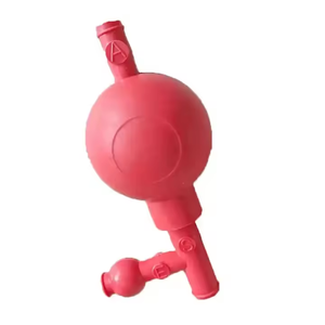 Llenador de pipeta cuantitativo de presión segura 60ml Bombilla de succión de goma roja de laboratorio con 3 válvulas - Product Image 3
