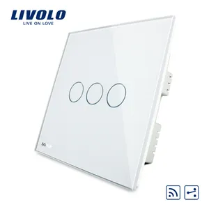 Livolo 3 Gang 2 way mando a distancia nuevo tipo Venta caliente diseño de lujo Hotel Interruptor táctil VL-C303SR-61