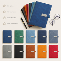Ensemble cadeau d'affaires moderne en cuir PU A5 de luxe avec logo imprimé, stylo en métal fait main, gravure personnalisée