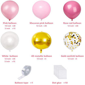 Arty-Cadena de globos irregular con temática rosa, decoración para fiesta de cumpleaños de bebé y novia, Fondo de pared - Product Image 2