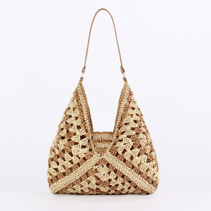 Popular European American Retro Style PU Large Capacity Woven ZIP Closure Single Strap Leisure Travel Commuter Shoulder <strong>Bag</strong> - Product Image 6