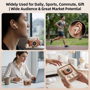 Écouteurs intra-auriculaires <span class=keywords><strong>sans</strong></span> <span class=keywords><strong>fil</strong></span> rétro B2B, écouteurs sportifs TWS de haute qualité, réduction du bruit, indicateur de batterie LED - Product Image 6