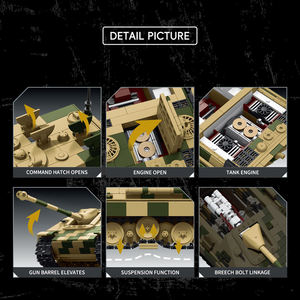 Kit de construction militaire à l'échelle 1:35 du chasseur de chars <span class=keywords><strong>allemand</strong></span> Jagdpanther Panther 131 de la Seconde Guerre mondiale TK8005 pour les amateurs adultes - Product Image 5