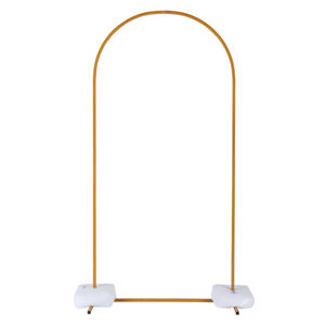 Arco de Boda de Hierro Dorado de 100 cm de Alto x 200 cm de Ancho con Clavos para el Suelo para Ceremonias y Fiestas al Aire Libre en el Jardín - Product Image 6