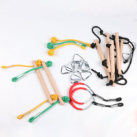 Ensemble de jeu d'obstacles guerrier en plein air équipement barres de singe, échelle, gymnastique, ligne Ninja pour filles et garçons