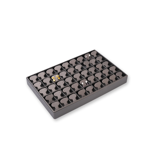 Kustom ukuran logo luxus persegi panjang organizer besar 44 pasang anting perhiasan toko tampilan nampan untuk 50 72 digit telinga cincin perhiasan - Product Image 5