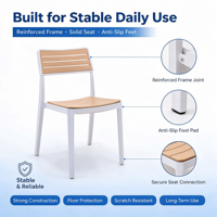Chaise de salle à manger empilable en plastique PP au design moderne avec accoudoirs pour restaurant, hôtel, école, maison, bureau