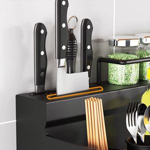 Support mural en acier inoxydable pour couteaux, fourchettes et cuillères de cuisine, présentoir à couteaux, organisateur d'épices, étagère de rangement pour cuisine - Product Image 4
