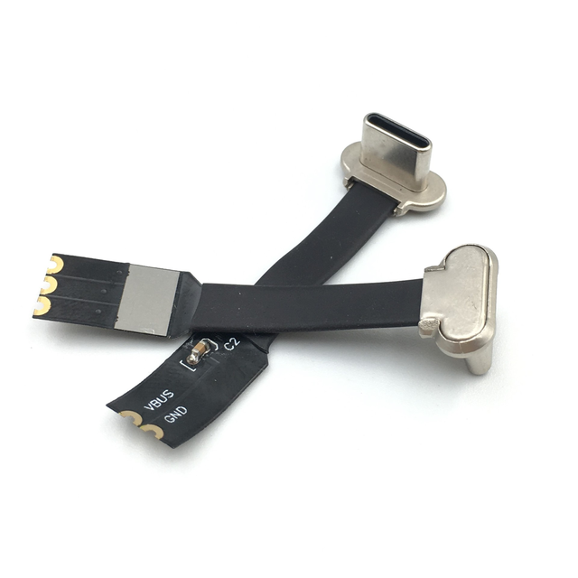 USB TYPE-C/Micro Male FPC Flexible Ribbon Flat Cable Wireless Charging Plug 2P/3P/5P Motorbike Mobile Phone Back Clip