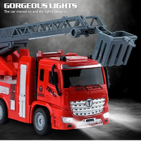 Camion de pompier télécommandé RC, jouet pour garçon, 1/30 RC 27Mhz, véhicule d'ingénierie