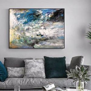 Formato personalizzato di Arte Astratta <span class=keywords><strong>Tessuto</strong></span> della Tela di Canapa Dipinta A Mano Pura Pittura A Olio Della Parete per Living Room Decor - Product Image 4