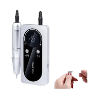 Perceuse à ongles Rechargeable électrique Portable professionnelle haute vitesse 45000 tr/min matériau en acier inoxydable pour le polissage des ongles
