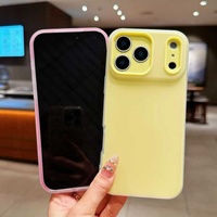 Casing HP GOINGOO Warna Polos Anti Benturan Bahan TPU+PC Jelly Macaroon Candy untuk iPhone 17 Pro Max 16 15/14/13/12