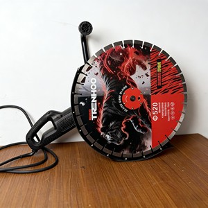 Scie <span class=keywords><strong>à</strong></span> anneau <span class=keywords><strong>électrique</strong></span> KW520 pour découpe de <span class=keywords><strong>béton</strong></span>, profondeur de coupe 20 cm, avec lame de coupe, scie sans balais, coupe-bordures - Product Image 3