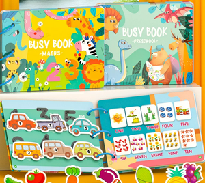 <span class=keywords><strong>Livre</strong></span> d'<span class=keywords><strong>activités</strong></span> <span class=keywords><strong>Montessori</strong></span> en carton pour la maternelle |   Jouets éducatifs pour enfants avec <span class=keywords><strong>activités</strong></span> d'autocollants et livres illustrés - Product Image 3