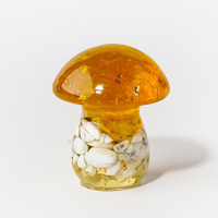 Statue Champignon Orgone en Résine avec Copeaux de Cristal Naturel Mélangés (Améthyste, Quartz Rose) – Figurine de Guérison pour Cadeau (Vente en Gros)