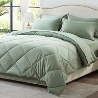 7 pièces ensemble de couette dans un sac literie personnalisée ensemble de couette plat/drap housse taie d'oreiller taie d'oreiller en gros ensembles de lit King