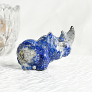 Sculpture de rhinocéros en cristal naturel sculpté, figurine de pierre précieuse de haute qualité pour la guérison énergétique, décoration de la maison et du bureau, fournisseur en gros - Product Image 5